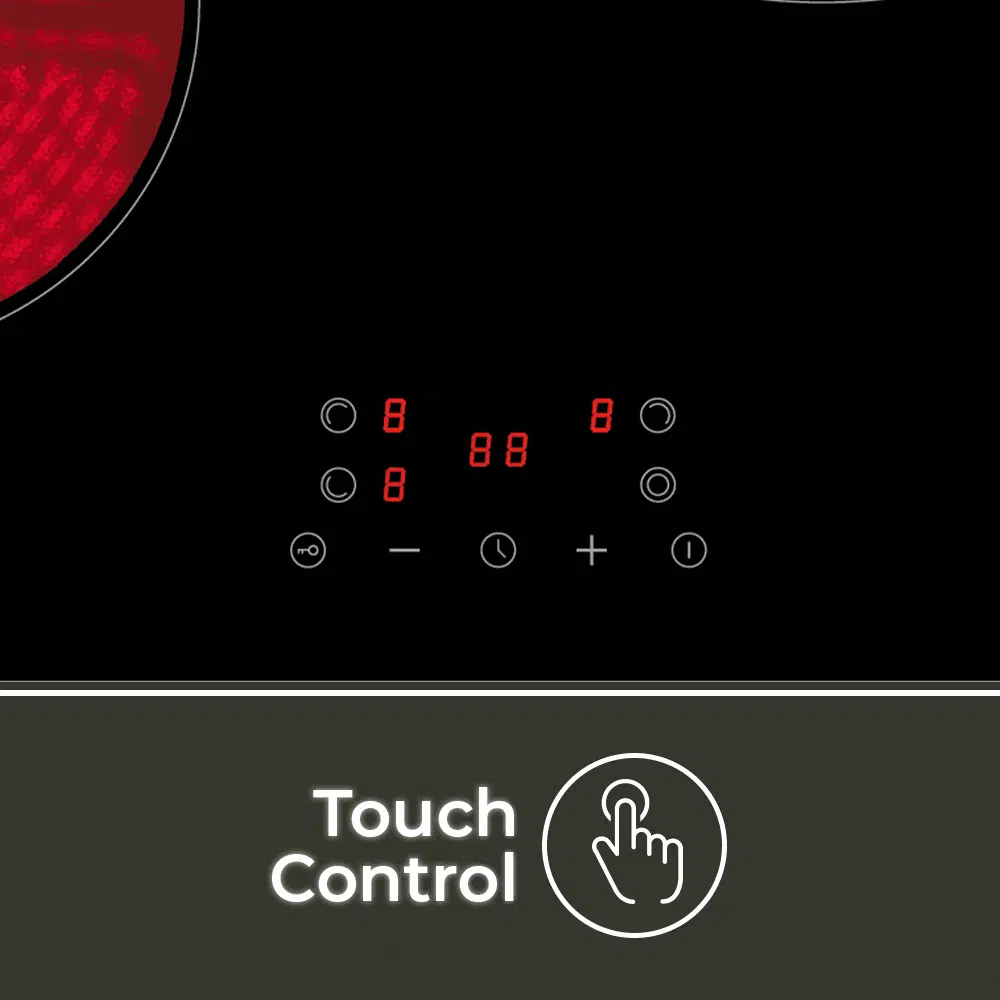 Placa vitrocerámica 3 zonas Aspes AV3602 Negro - Imagen 2