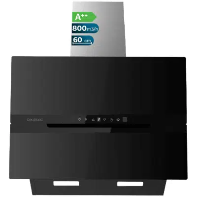 Campana extractora Cecotec Bolero Flux DT 608010 Glass Black A++