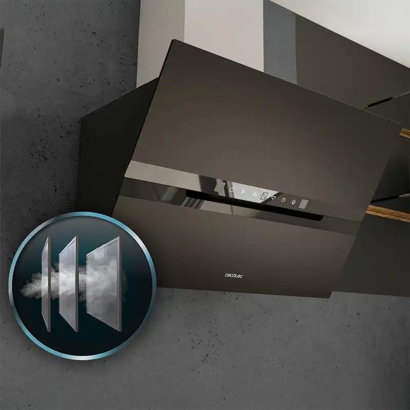 Campana extractora Cecotec Bolero Flux DT 608010 Glass Black A++ - Imagen 4