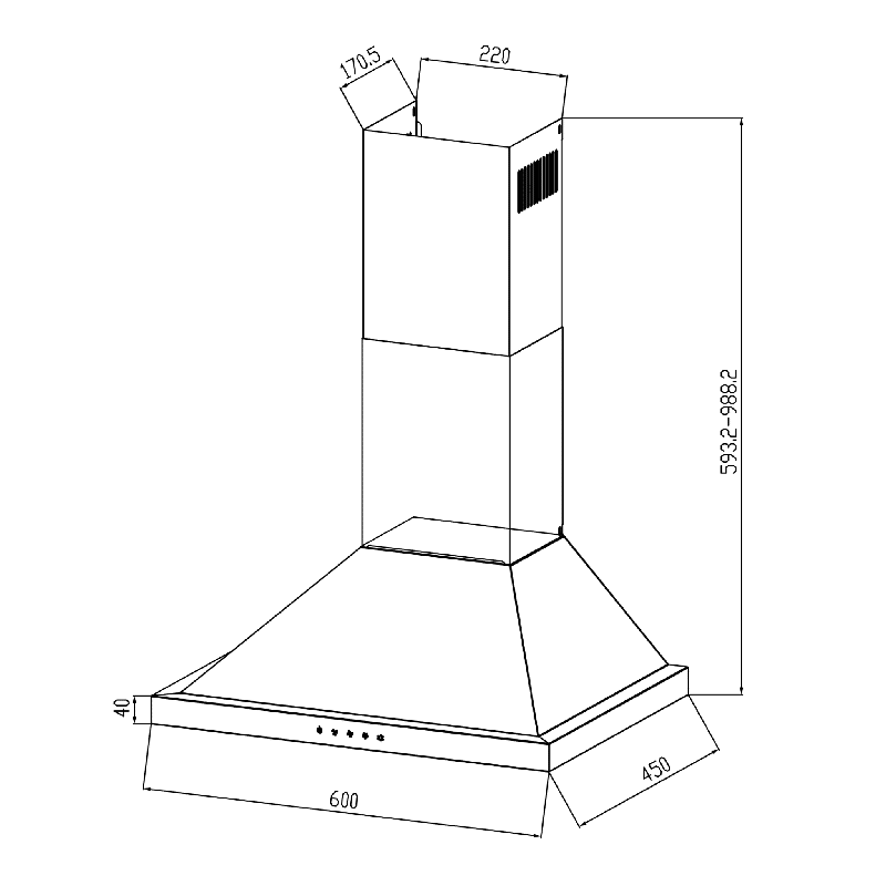 Campana extractora Cecotec Bolero Flux PT 604000 Inox A+++ - Imagen 5