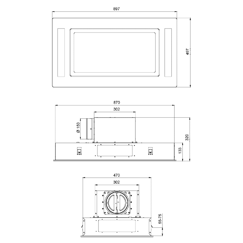 Campana extractora Cecotec Bolero Flux TIR 908000 Glass White A++ - Imagen 5
