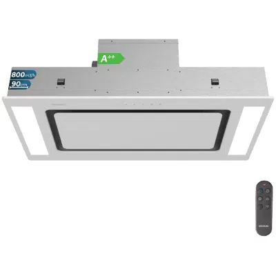 Campana extractora Cecotec Bolero Flux TIR 908000 Glass White A++