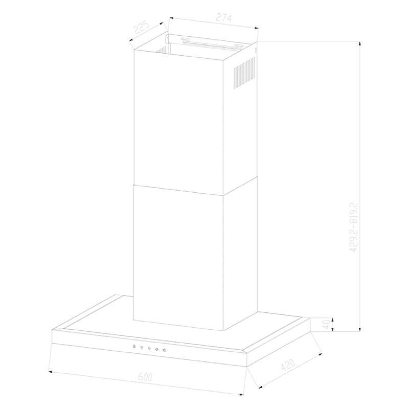 Campana extractora Cecotec Bolero Flux TT 604000 Inox A++ - Imagen 5