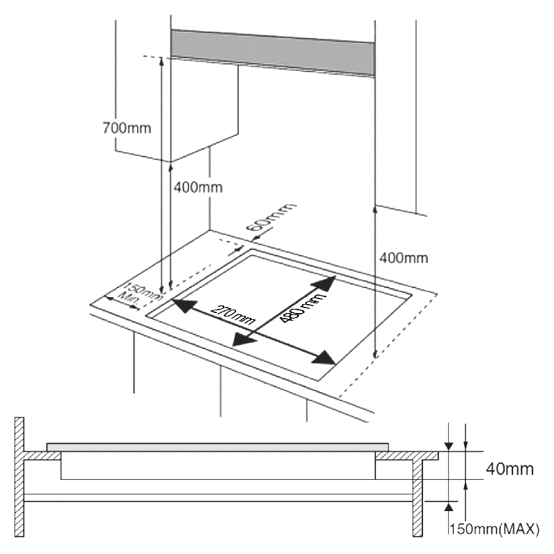 Placa de gas 1 fuego Cecotec Bolero Squad G 1400S Inox - Imagen 6