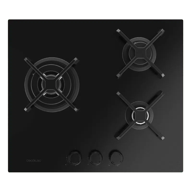 Placa de gas 3 fuegos Cecotec Bolero Squad G 3400S Nano Glass - Imagen 6
