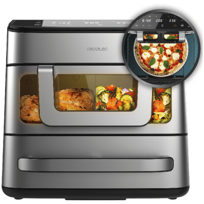 Freidora de aire para pizza Cecotec Cecofry FoodCourt 18000 4Pizza