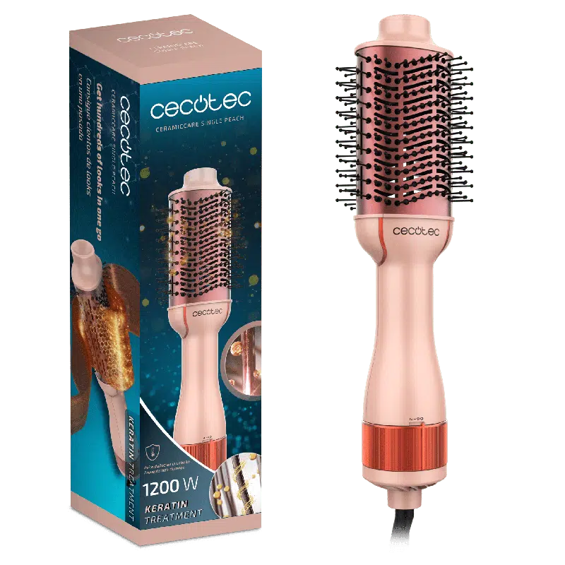 Cepillo de aire Cecotec CeramicCare Single Peach