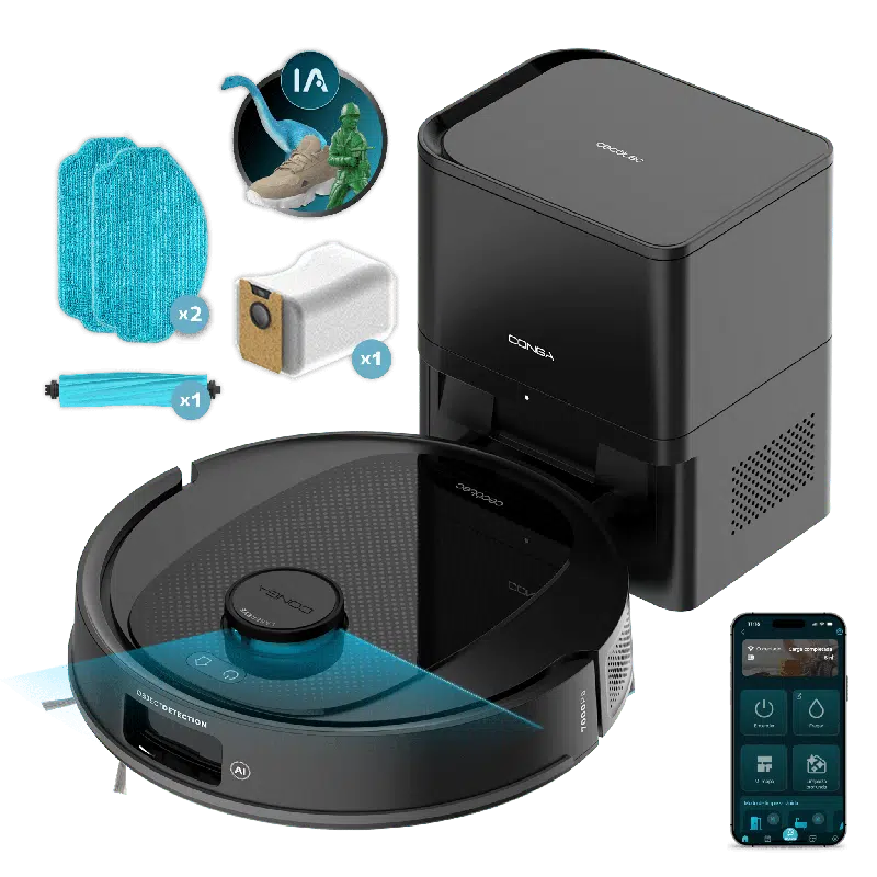 Robot aspirador con base autovaciado Cecotec Conga Y80 X-Treme