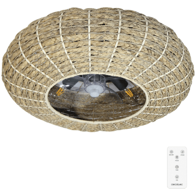 Ventilador de techo Cecotec EnergySilence LampAero 650 Natural Wicker