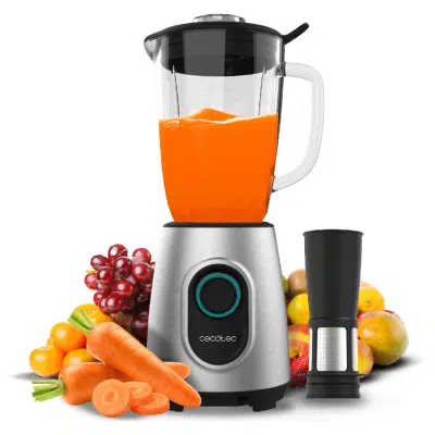 Batidora de vaso Cecotec Power Black Titanium 2300MAX Inox Pro