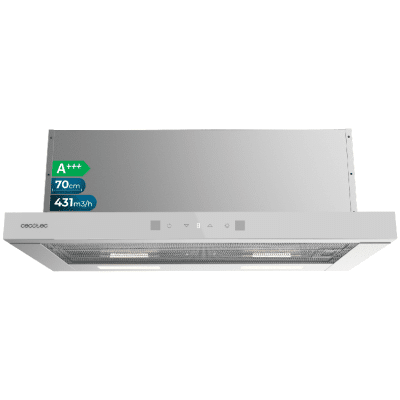 Campana extractora Cecotec Bolero Flux TLT 704400 Glass White A++