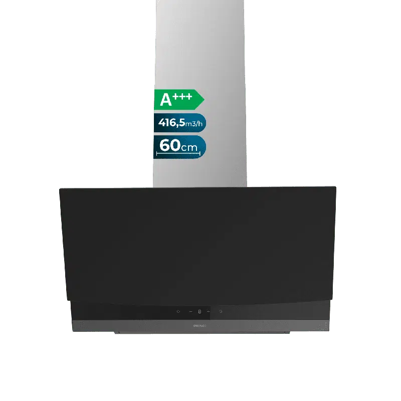 Campana Extractora Decorativa Cecotec Bolero Flux DT 604400 Matt Black A+++