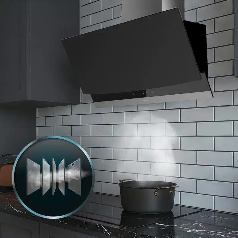 Campana Extractora Decorativa Cecotec Bolero Flux DT 604400 Matt Black A+++ - Imagen 7