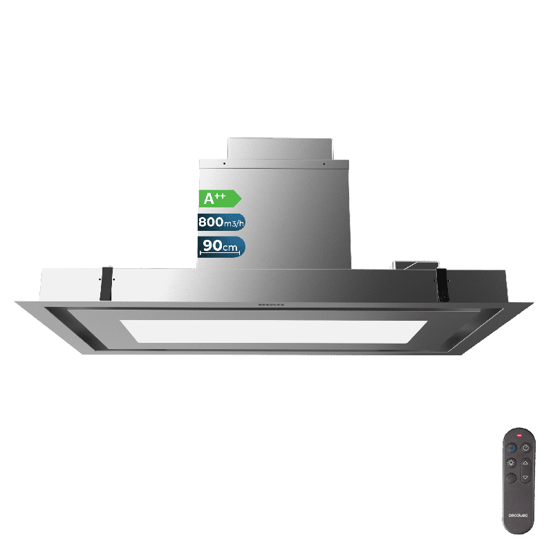 Campana integrable de techo Cecotec Bolero Flux TIR 908000 Inox A++