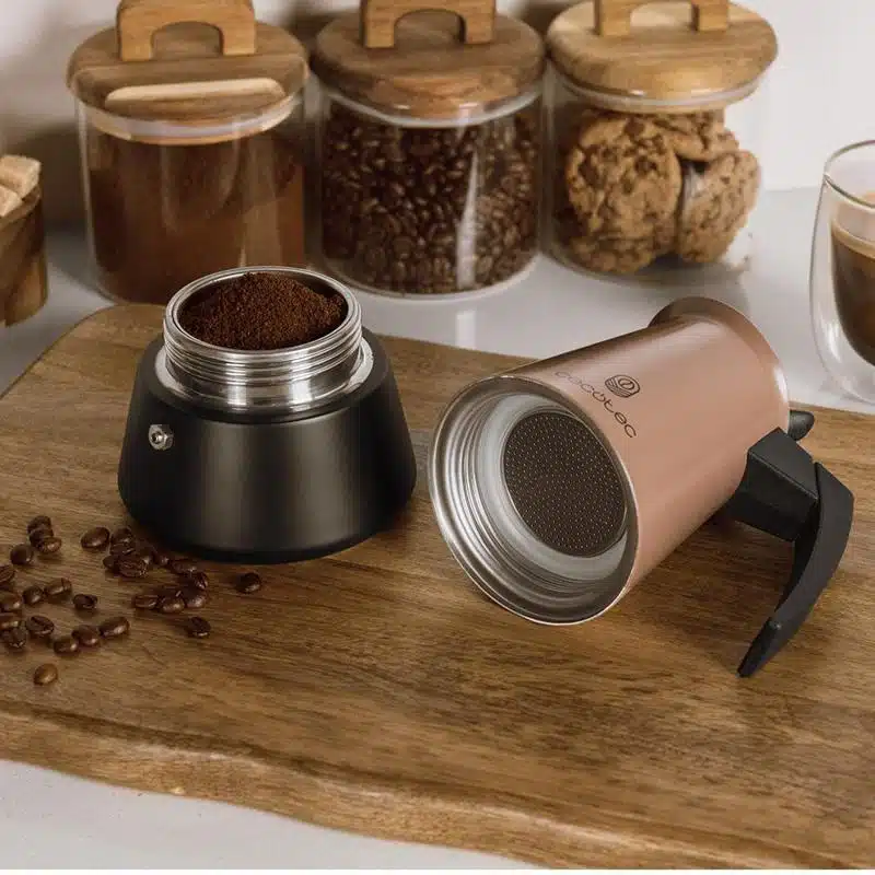 Cafetera italiana 2 tazas Cecotec Piccolina 200 Bronze - Imagen 4