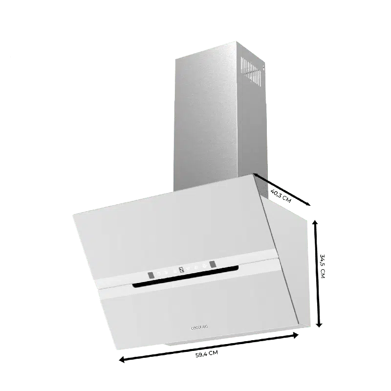 Campana extractora Cecotec Flux DT 608010 Glass White A++ - Imagen 4