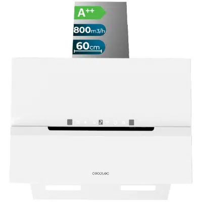 Campana extractora Cecotec Flux DT 608010 Glass White A++