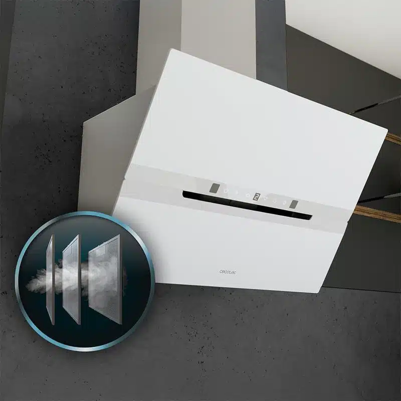 Campana extractora Cecotec Flux DT 608010 Glass White A++ - Imagen 7