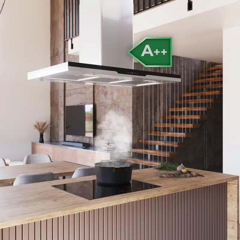 Campana extractora Cecotec Bolero Flux ICT 908000 Glass Black A++ - Imagen 8