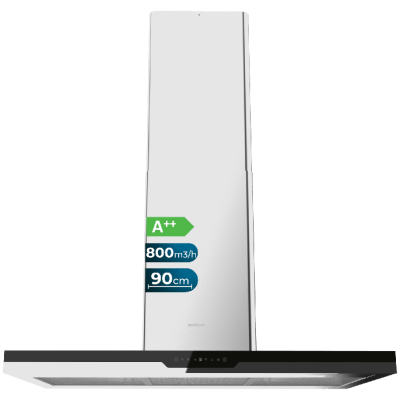 Campana extractora Cecotec Bolero Flux ICT 908000 Glass Black A++