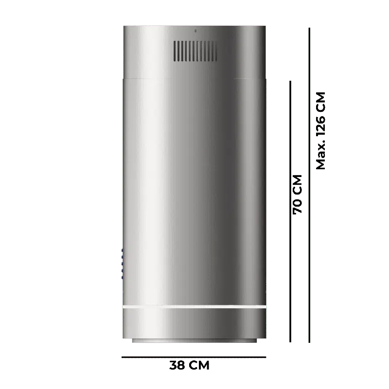 Campana extractora isla Cecotec Bolero Flux IRE 388000 Inox A++ - Imagen 3