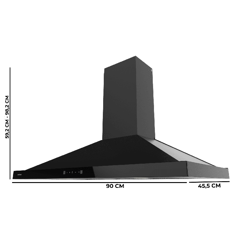 Campana extractora Cecotec Bolero Flux PT 904400 Black A+++ - Imagen 4