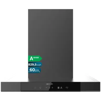 Campana extractora Cecotec Bolero Flux TT 609500 Slim Dark Inox A+++