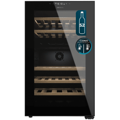 Vinoteca Cecotec Bolero GrandSommelier Duo 52000 Black