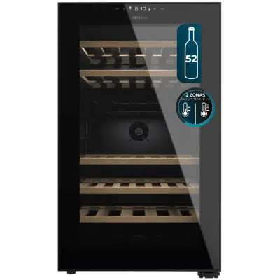 Vinoteca Cecotec Bolero GrandSommelier Duo 52000 Black