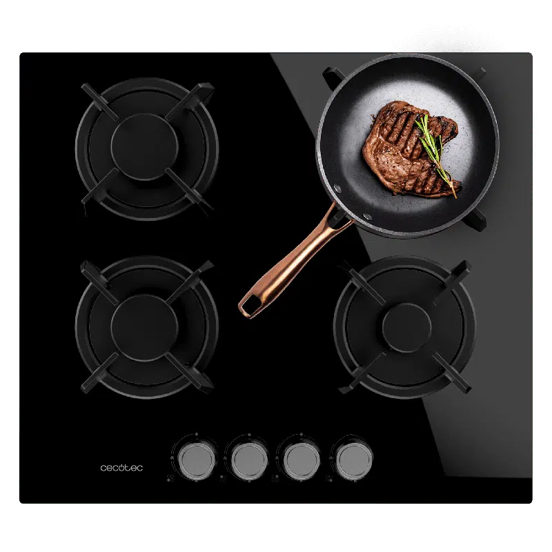 Placa de gas Cecotec Bolero Squad G 4200S Glass Black
