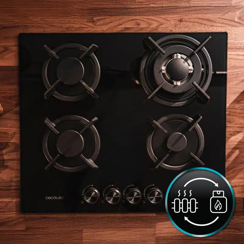 Placa de gas Cecotec Bolero Squad G 4200S Glass Black - Imagen 7