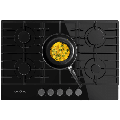 Placa de gas Cecotec Bolero Squad G 5200F Glass Black