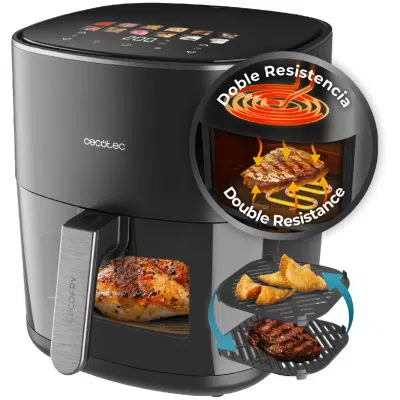 Freidora de aire con doble resistencia Cecotec Cecofry&Grill Duoheat 6500