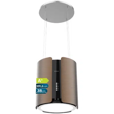 Campana colgante redonda Cecotec Bolero Flux CRE 385500 Cobre A+