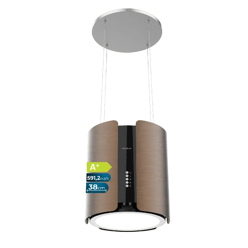 Campana colgante redonda Cecotec Bolero Flux CRE 385500 Cobre A+