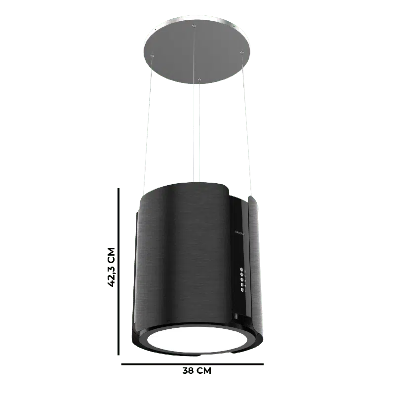 Campana colgante redonda Cecotec Bolero Flux CRE 385500 Negro A+ - Imagen 4
