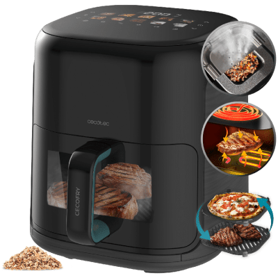 Freidora de aire con doble resistencia Cecotec Cecofry&Grill Smokin'Prime 4000