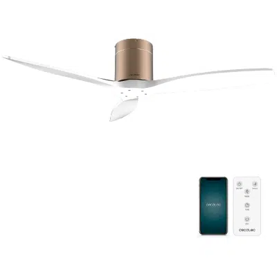 Ventilador de techo Cecotec EnergySilence Aero 5500 Aqua GoldWhiteWood Connected