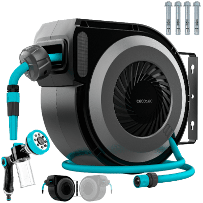 Carrete de manguera de 10m Cecotec HydroShell 100 Pro