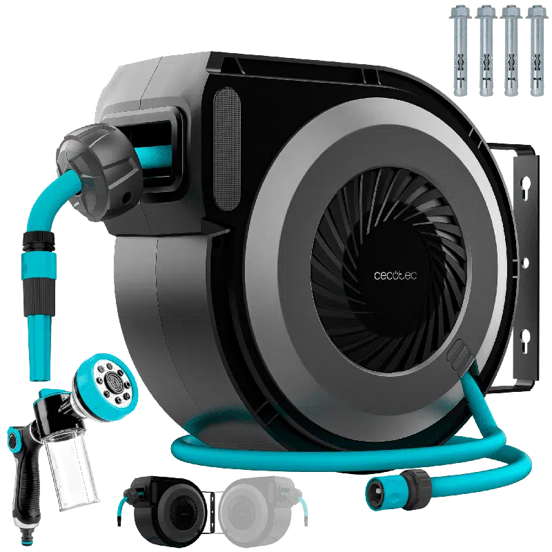 Carrete de manguera de 10m Cecotec HydroShell 100 Pro
