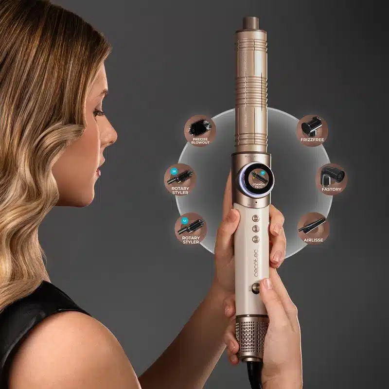 Moldeador de pelo Cecotec AirGlisse 8in1 Champagne - Imagen 10