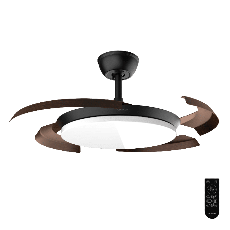 Ventilador de techo Cecotec EnergySilence Aero 4500 Puzzle Invisible Black&DarkWood