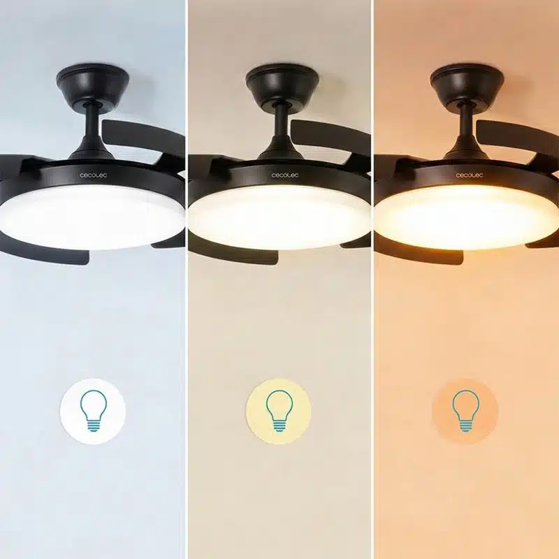 Ventilador de techo Cecotec EnergySilence Aero 4500 Puzzle Invisible Black&DarkWood - Imagen 8