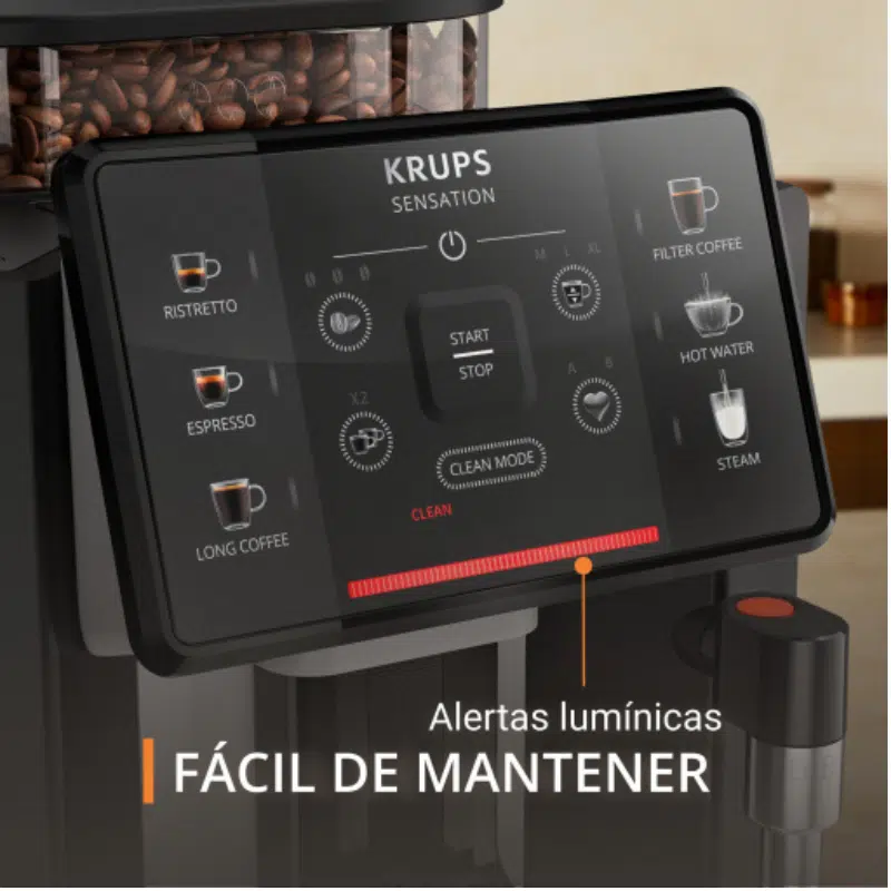 Cafetera Expresso Superautomática KRUPS Sensation Nube Negra - Imagen 7