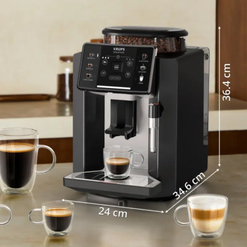 Cafetera Expresso Superautomática KRUPS Sensation Nube Negra - Imagen 3