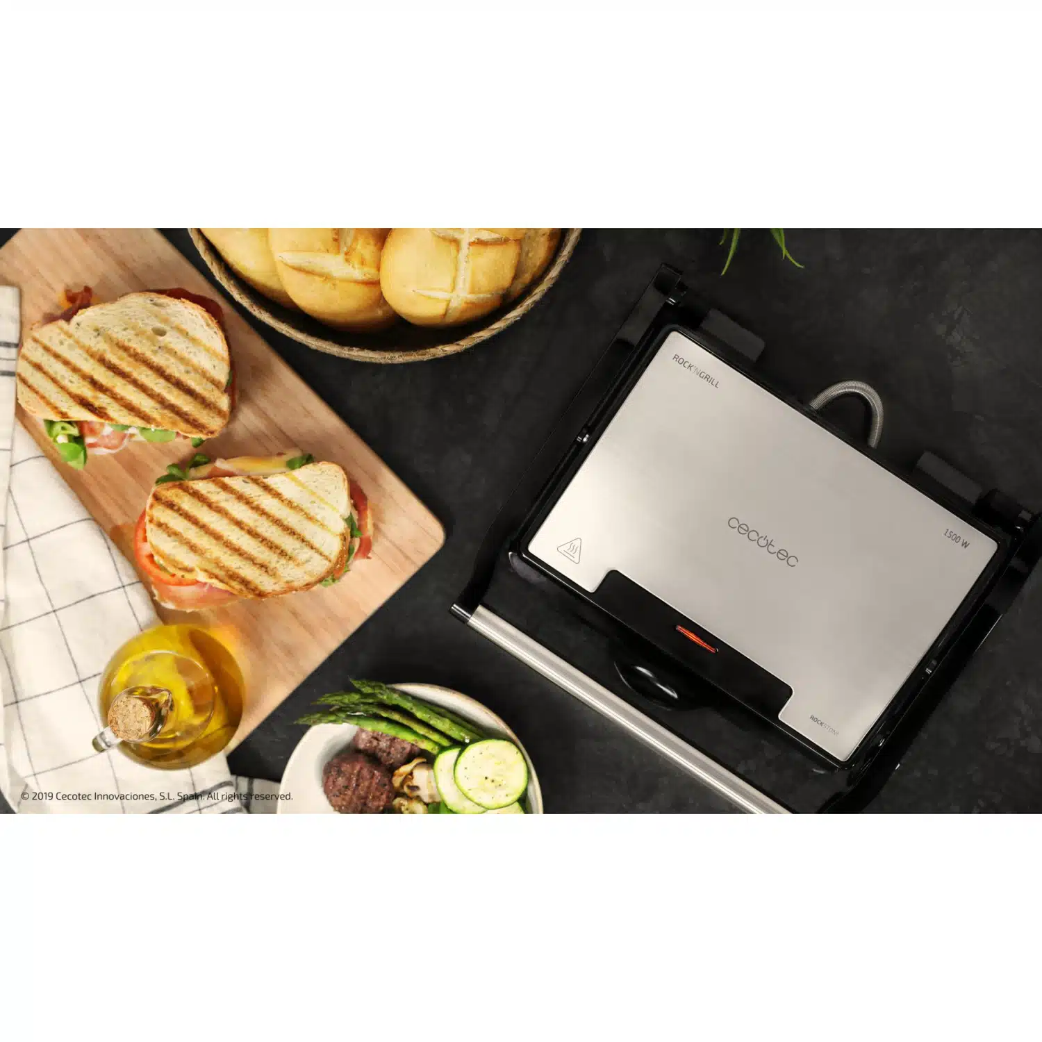 Parrilla eléctrica Cecotec Rock'Ngrill 1500 Rapid Pro - Imagen 3