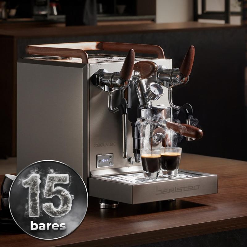 Cafetera barista con doble caldera Cecotec Baristeo Excelsa - Imagen 9