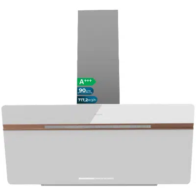 Campana Extractora Decorativa de 90cm Cecotec Bolero Flux DT 907500 Matt White A+++