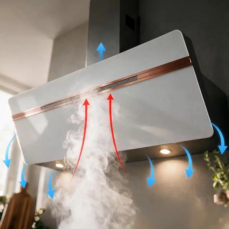 Campana Extractora Decorativa de 90cm Cecotec Bolero Flux DT 907500 Matt White A+++ - Imagen 7