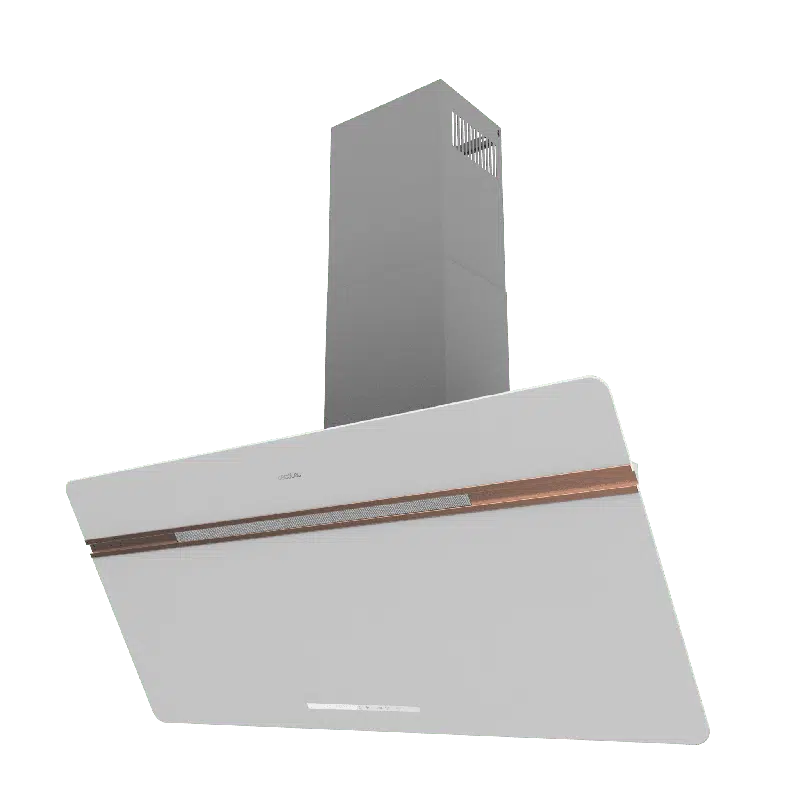 Campana Extractora Decorativa de 90cm Cecotec Bolero Flux DT 907500 Matt White A+++ - Imagen 2
